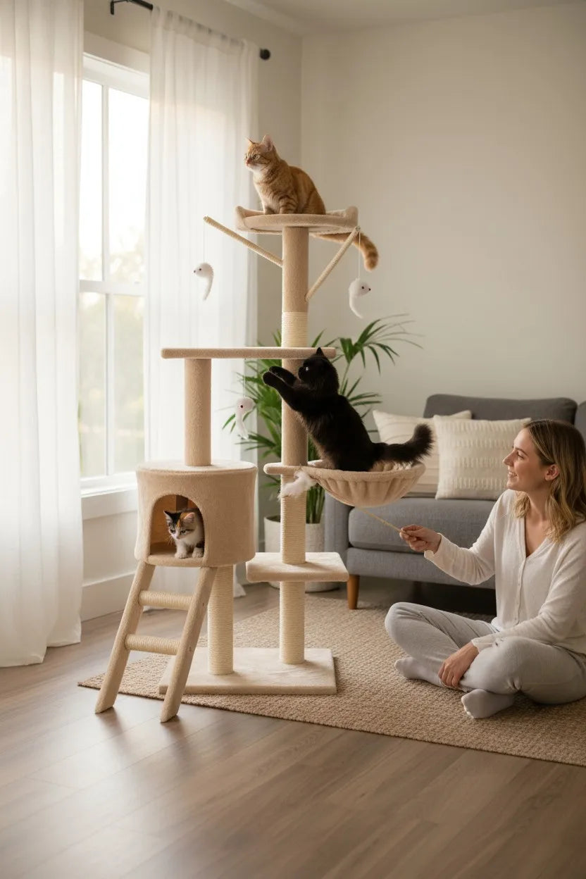 Árbol Rascador para Gatos Multinivel