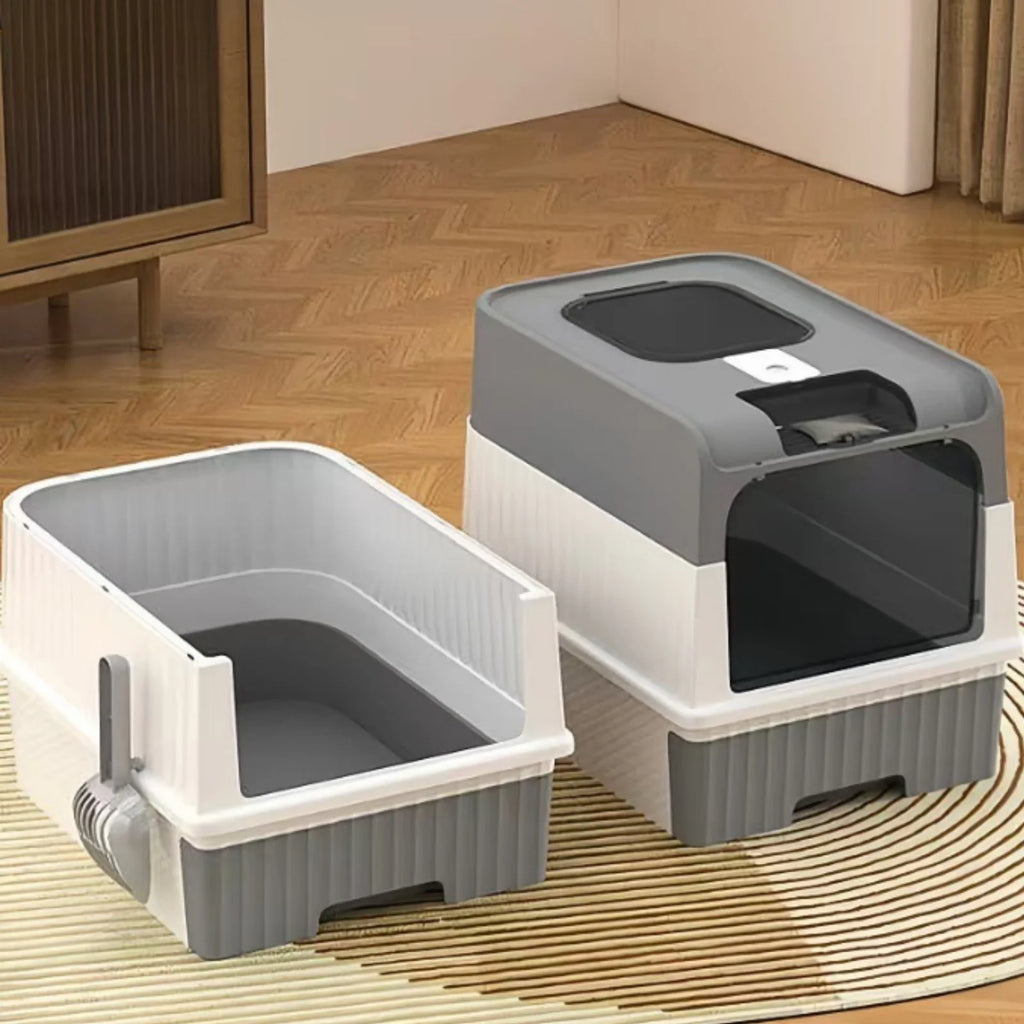 arenero autolimpiable para gatos, con luz UV para desinfección