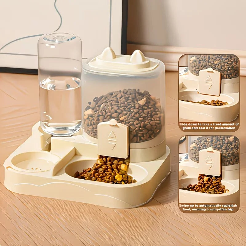 Dispensador automatico de comida y agua para animales