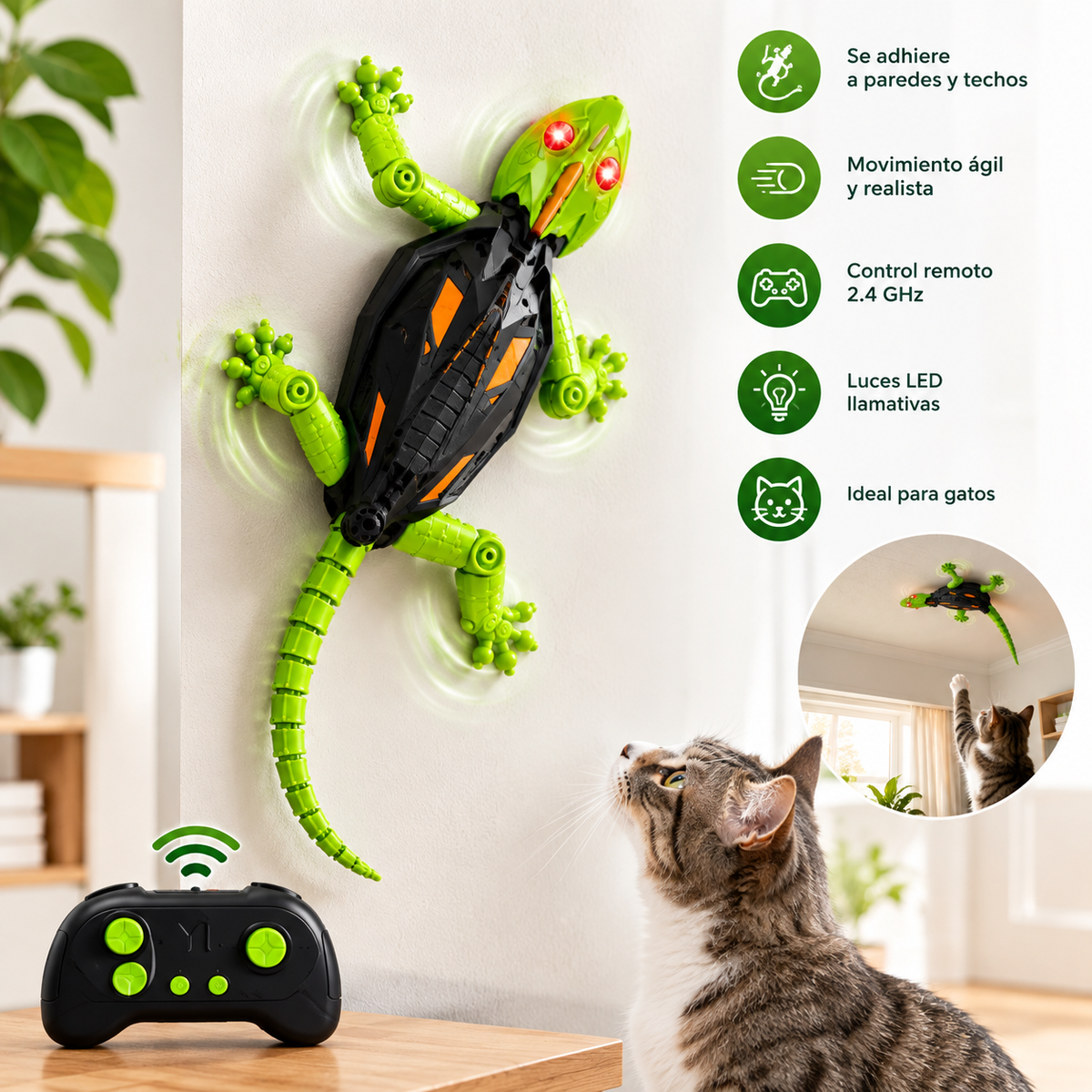 WallLizard™ — Lagarto Trepador Interactivo